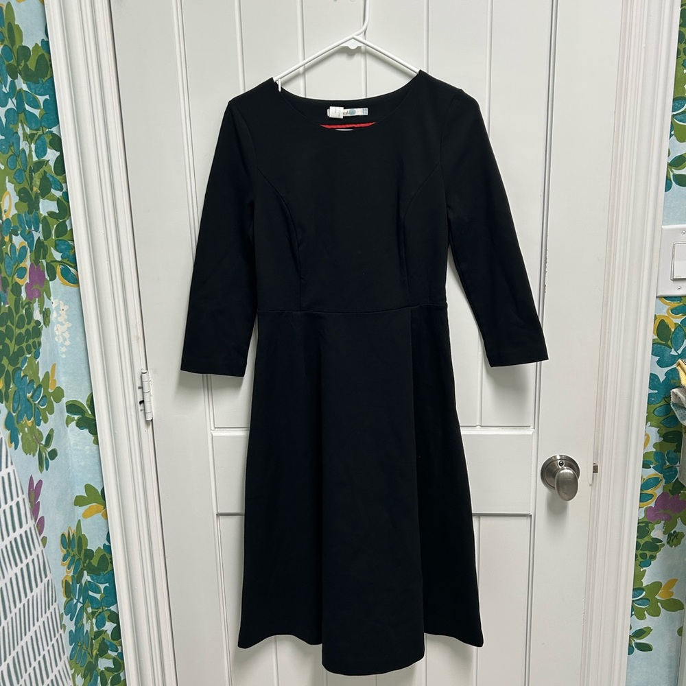 Boden Classic Black Midi Dress